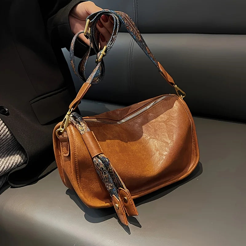 Stylish Leather Crossbody Bag | Large Capacity Daily Purse