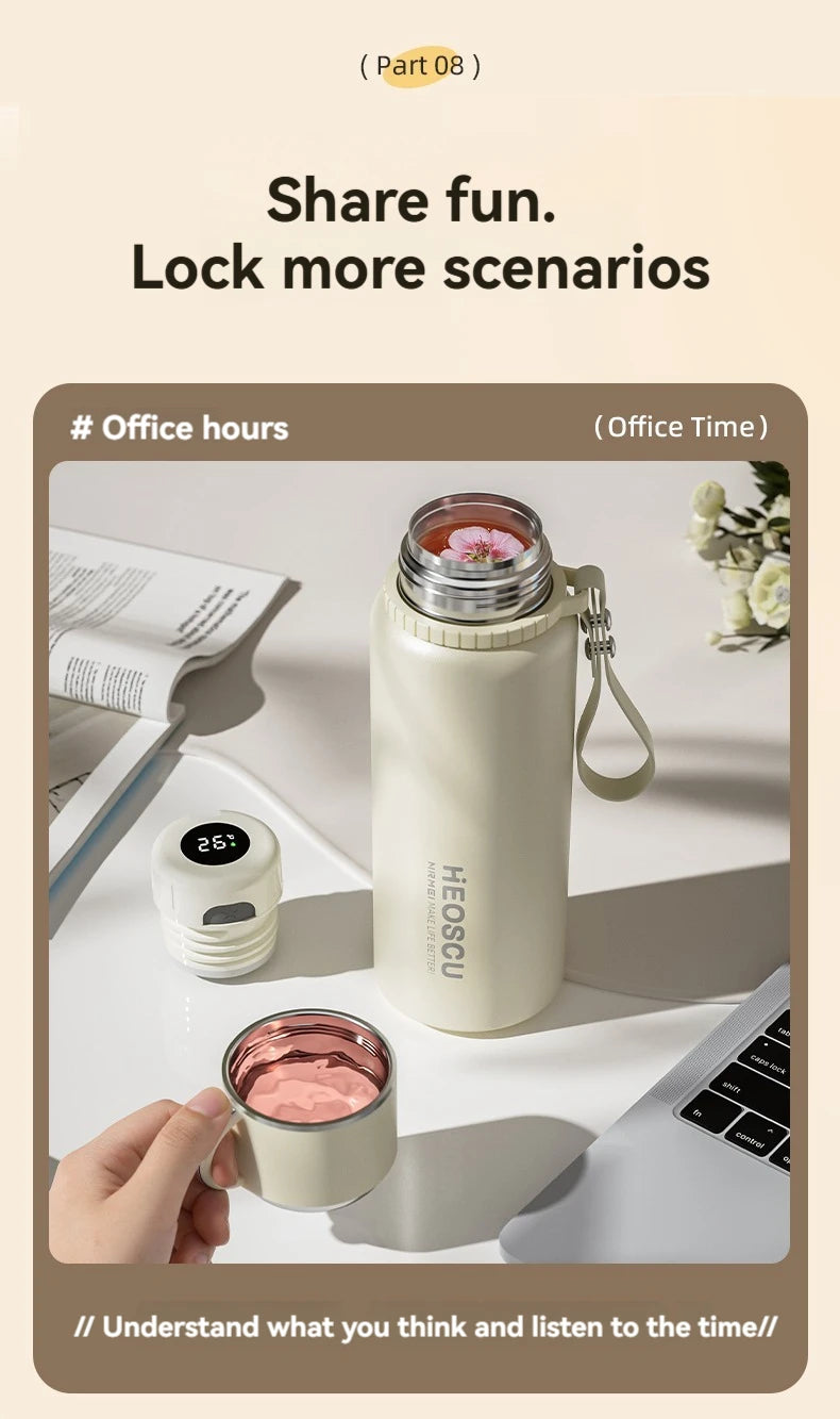 Premium Insulated Vacuum Water Bottle | Smart Stainless Steel Flask