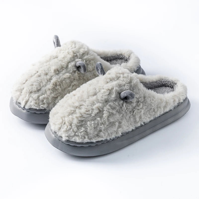 Cute Cartoon Plush Winter Slippers | Warm Comfort for Home