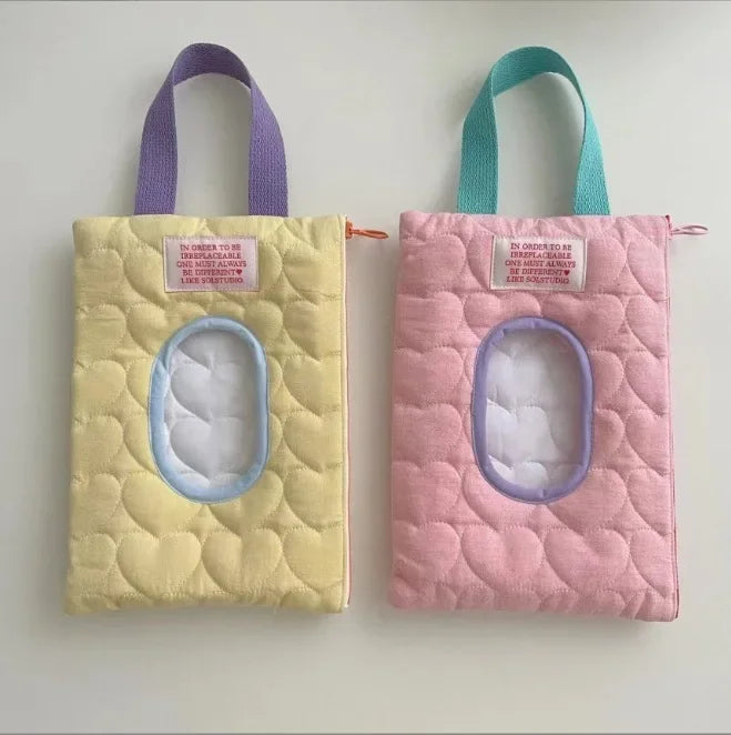 Cute Portable Car Tissue Box | Hanging Tissue Cover for Strollers