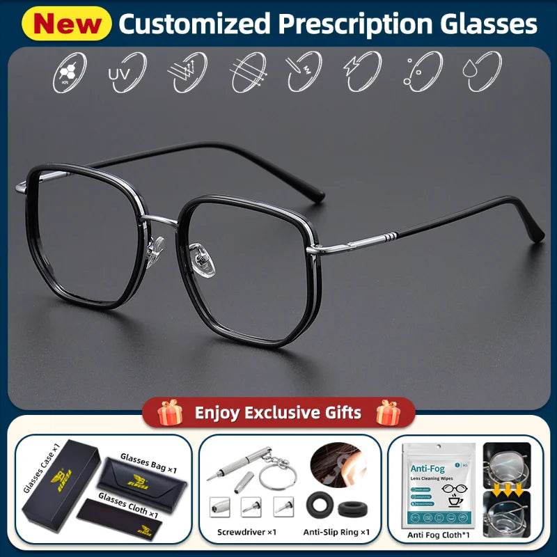 Stylish Photochromic Progressive Glasses for Women | Blue Light Blocking