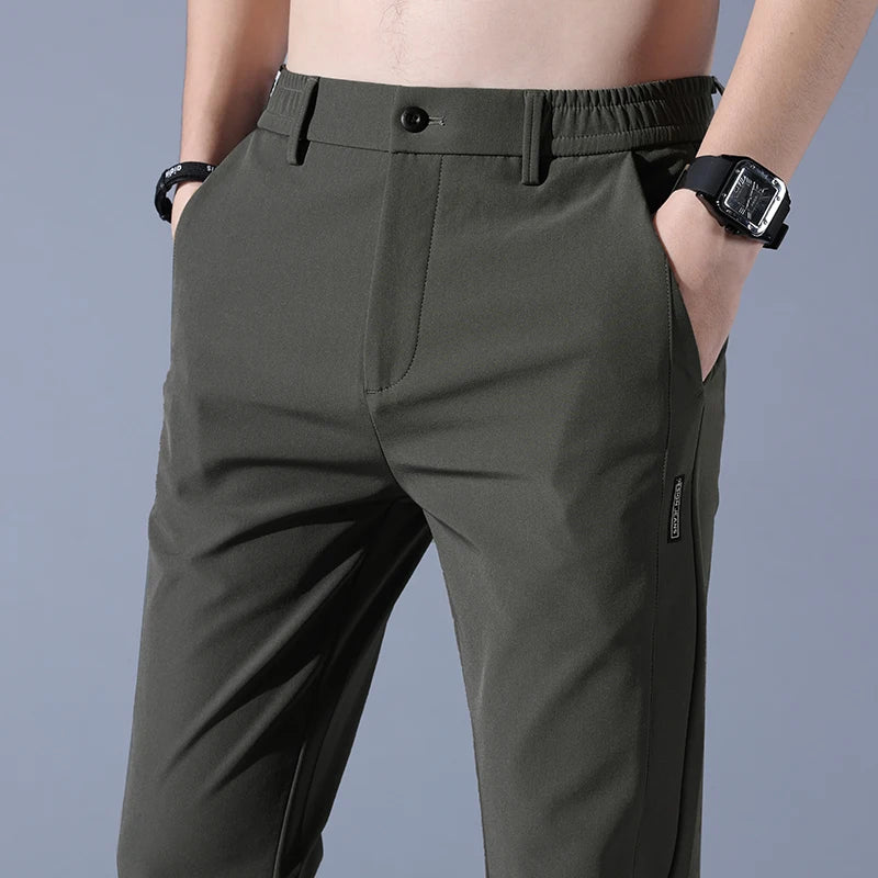 Men's Lightweight Ice Silk Golf Casual Trousers | Spring & Summer Style