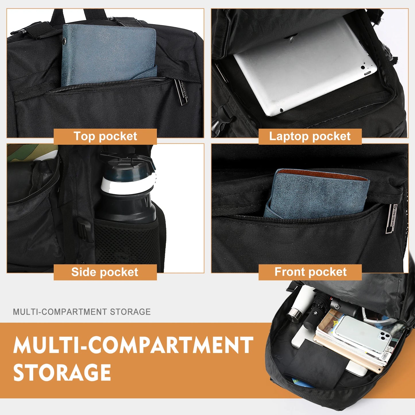 55L Waterproof Hiking Bag | Durable Large Capacity Backpack