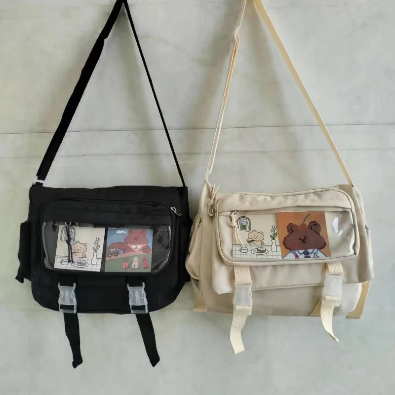 Stylish Large Capacity Crossbody Canvas Bag for Women