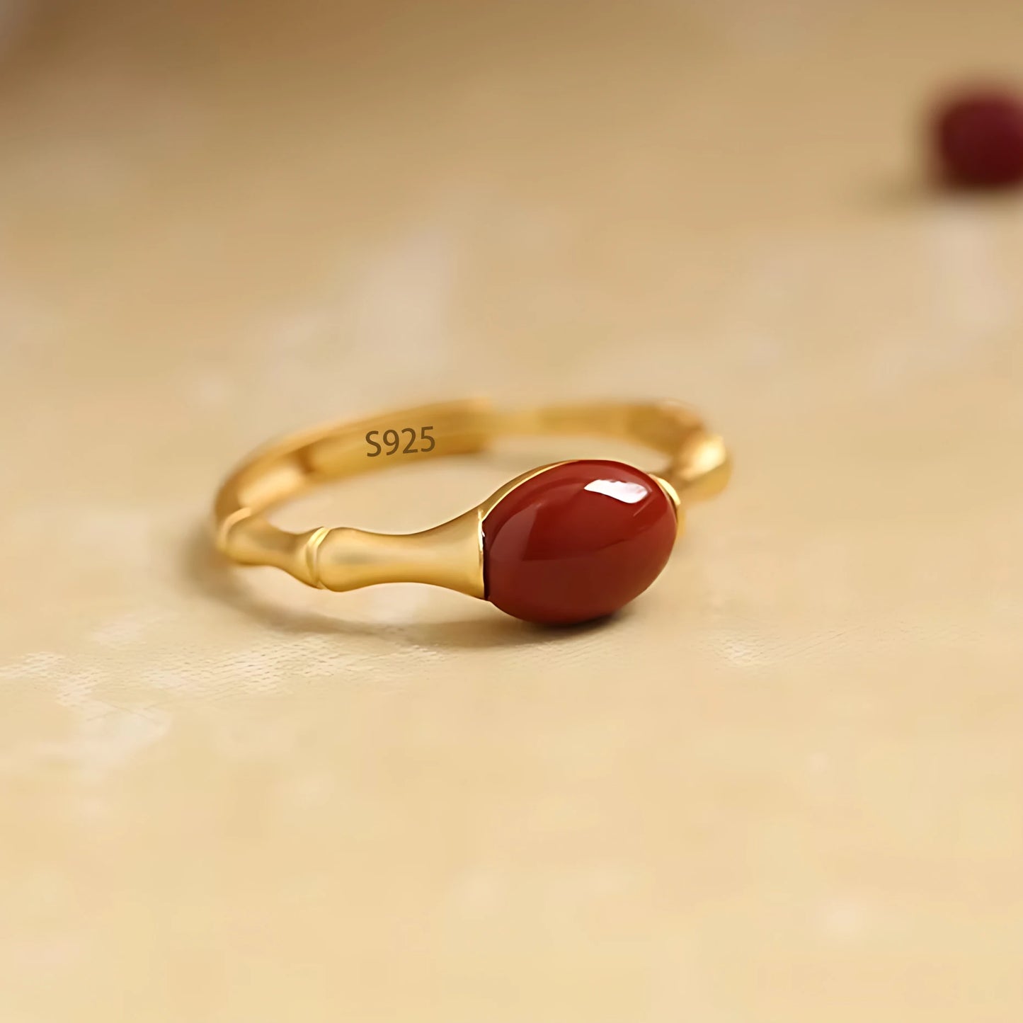 Adjustable Geometric Jade Ring for Women | Vintage Jewelry Gift