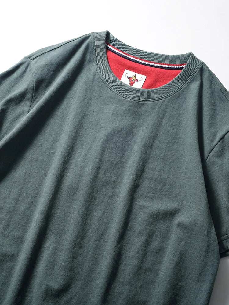 Men's Retro Solid Color Short Sleeve T-shirt | Summer Fashion Top