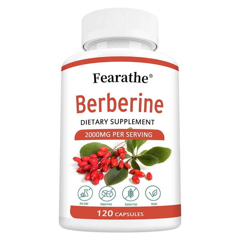 Natural Berberine Capsules 2000mg | Support Cardiovascular & Digestive Health