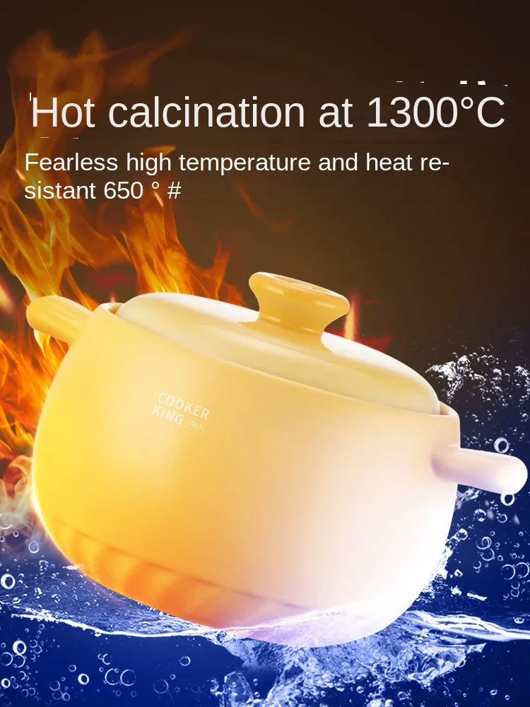 High-Temperature Resistant Ceramic Casserole Pot for Gas Stoves