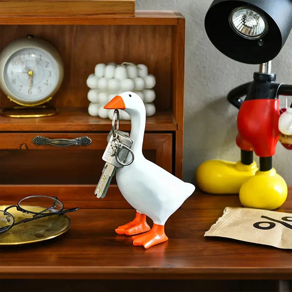 Magnetic Goose Key Holder | Cute Duck Statue Home Decor