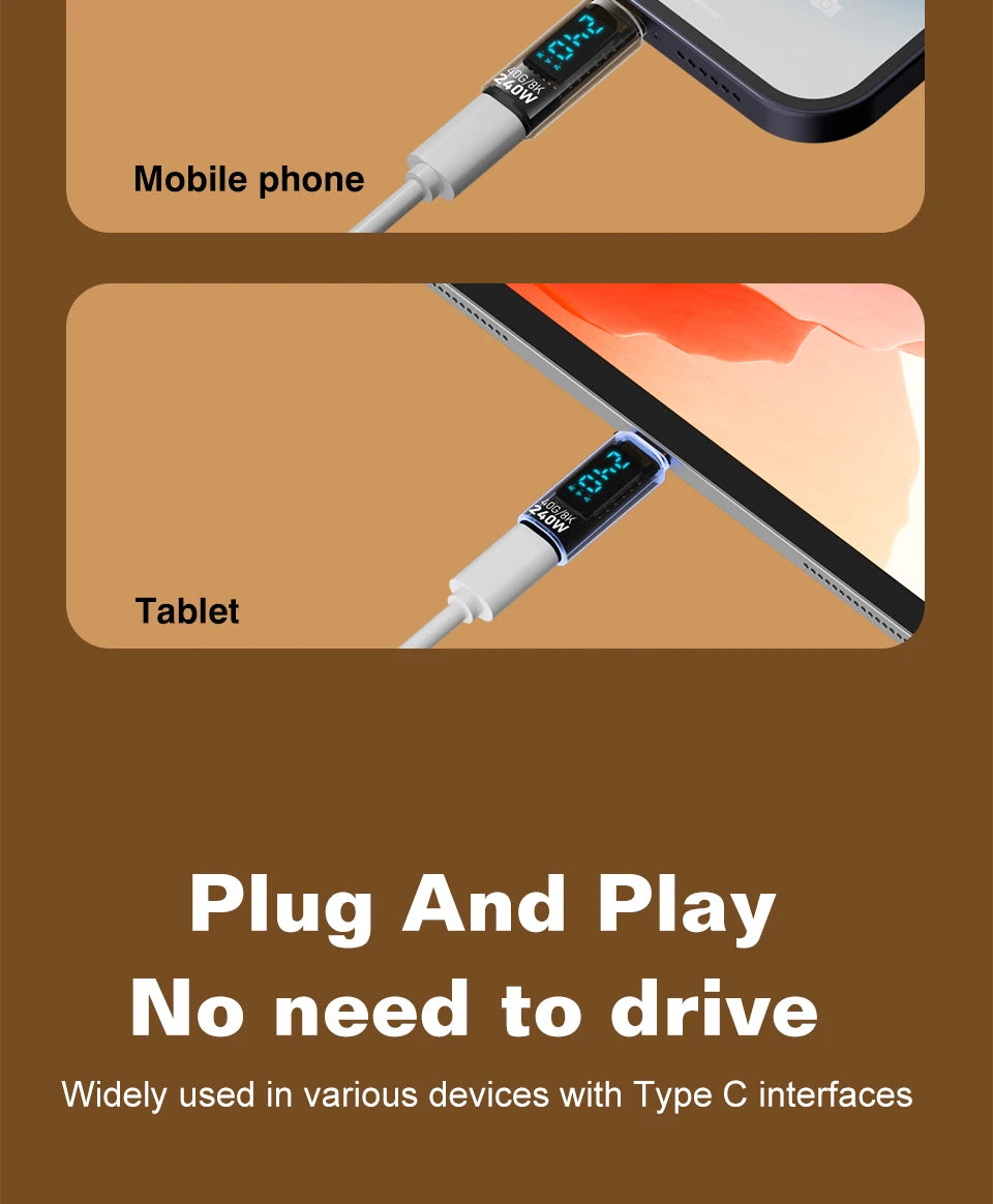 High-Speed USB4 Type C Adapter | 40Gbps Thunderbolt Connector