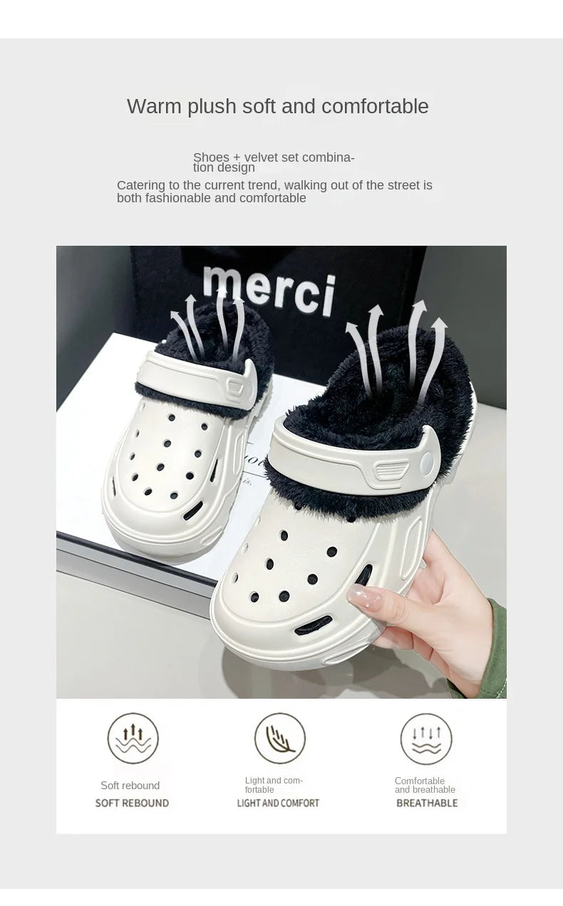 Women's Plush Corduroy Slippers | Cozy Warm Indoor Footwear