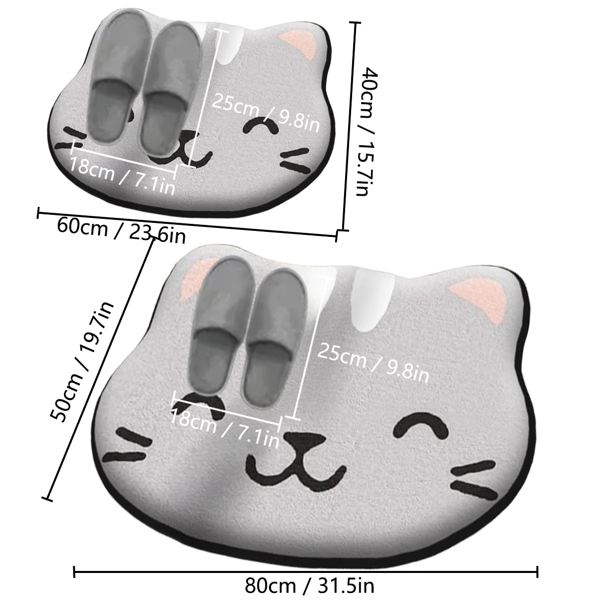 Non-Slip Absorbent Bathroom Floor Mat | Flannel Toilet Mat