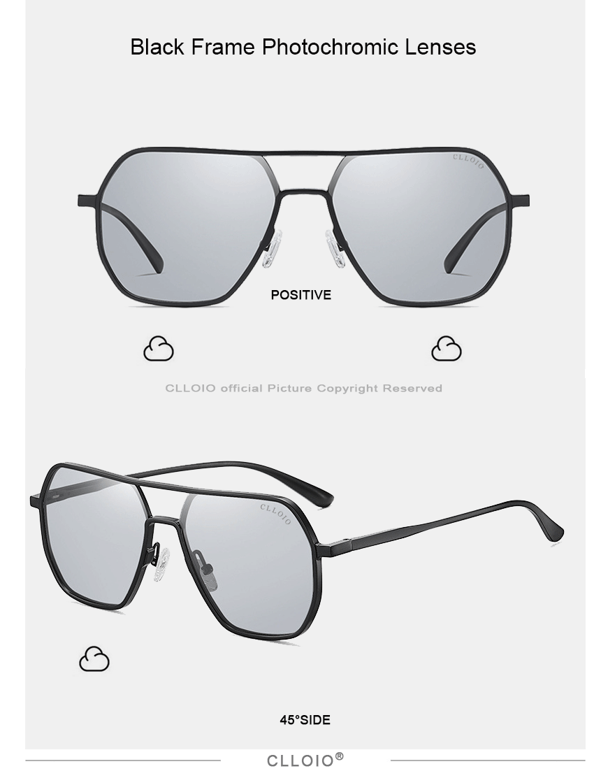 Fashionable Photochromic Polarized Sunglasses for Men & Women