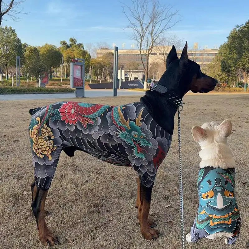 Breathable Pet Tattoo Vest | Trendy Dog & Cat T-Shirt for All Seasons