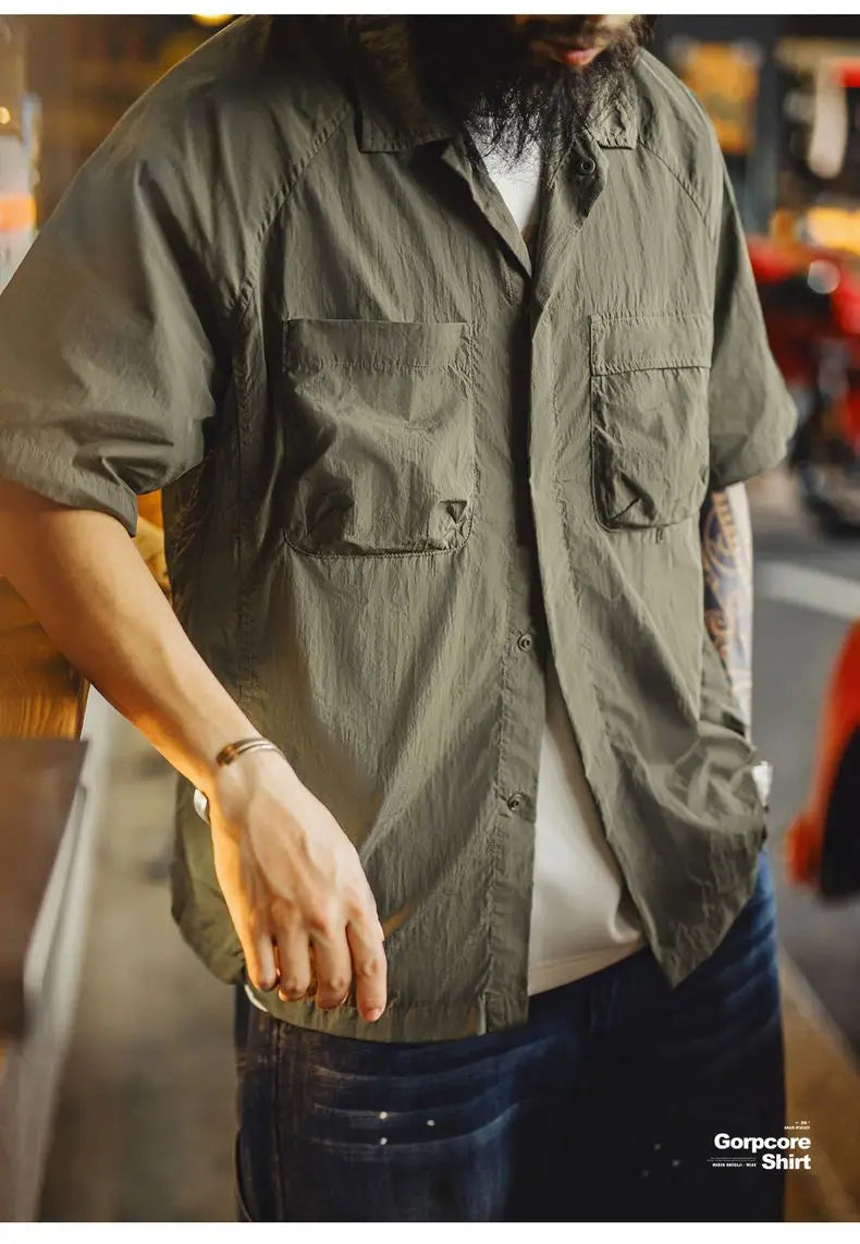 Men's Summer Quick-Dry Short Sleeve Travel Shirt | Lightweight & Stylish