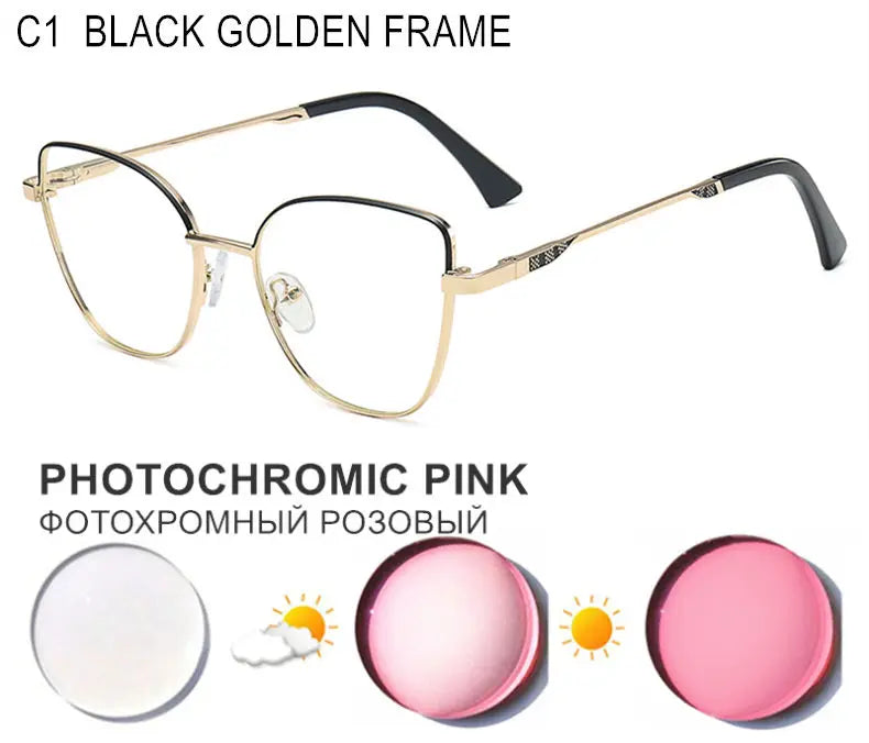 Custom Cat Eye Prescription Glasses for Myopia & Astigmatism