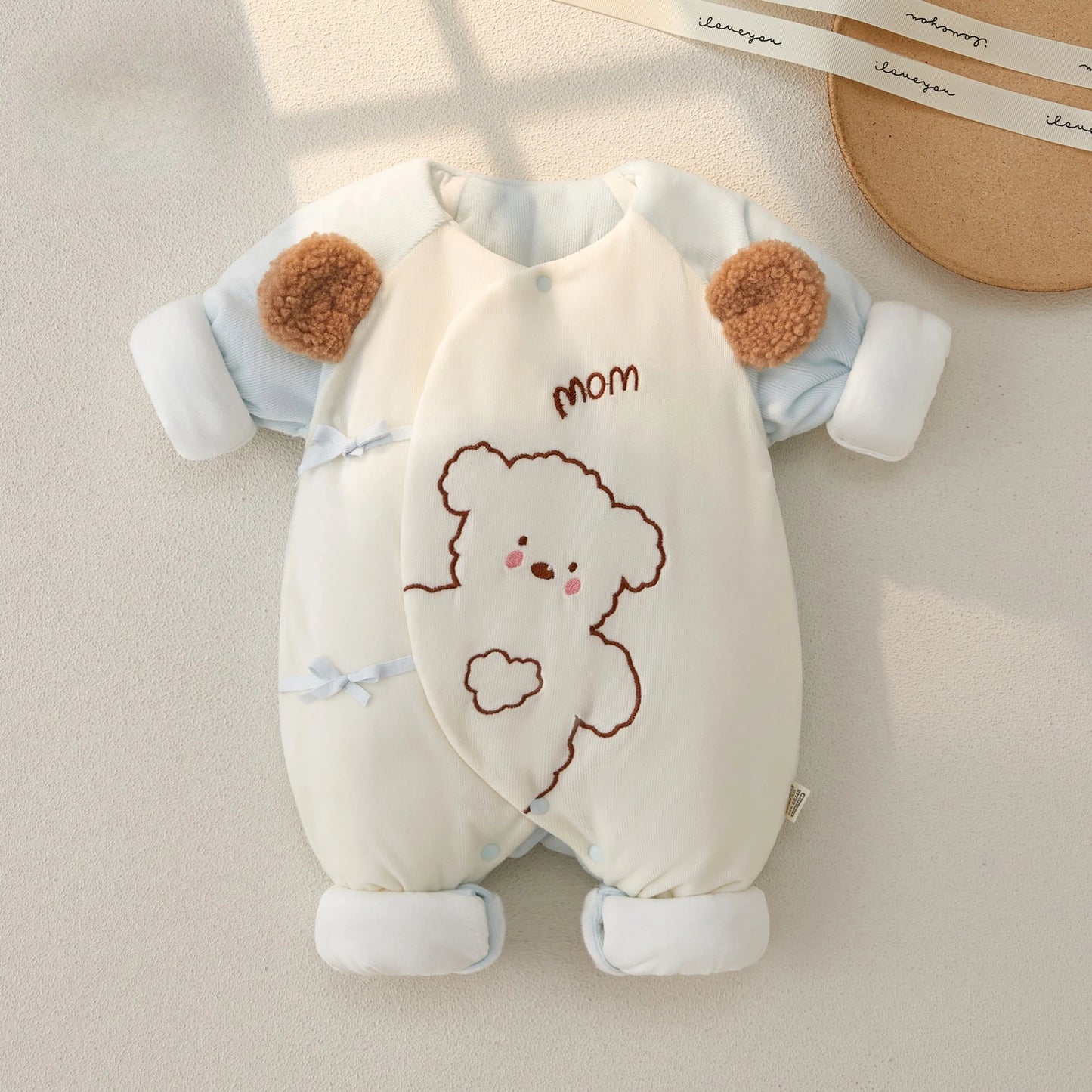 Adorable Newborn Baby Bodysuits | Cute Bear Pattern for Winter