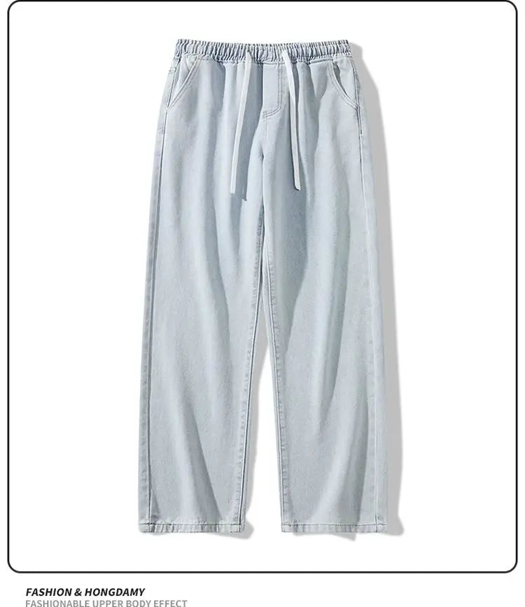 Trendy High Street Wide Leg Jeans | Comfortable Men's Denim Pants