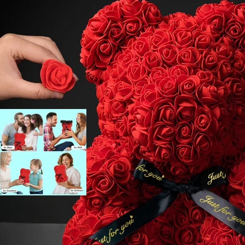 Artificial Flower Eternity Rose Teddy Bear | Perfect Gift for Moms