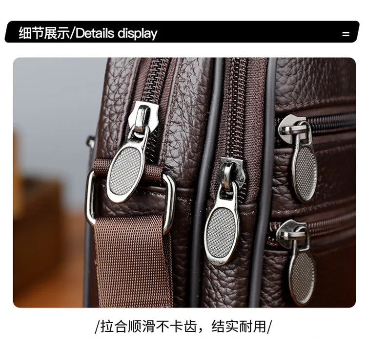 Men's Casual Sling Messenger Bag | Genuine Leather Crossbody