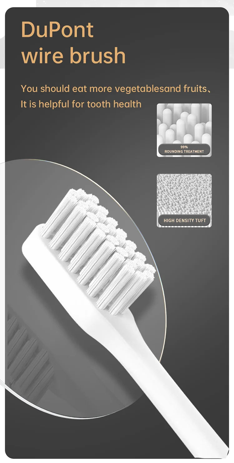 Cepillo de Dientes Eléctrico Sónico Premium | Diseño Impermeable de 5 Velocidades