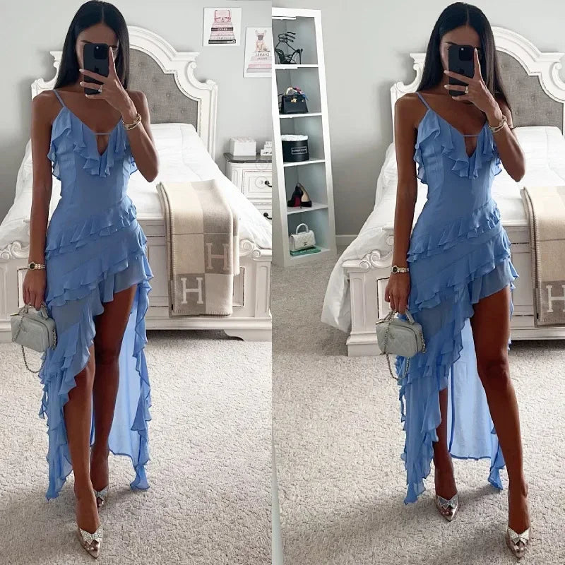 Stylish Beach Maxi Midi Ruffles Dress | Summer Elegance Awaits