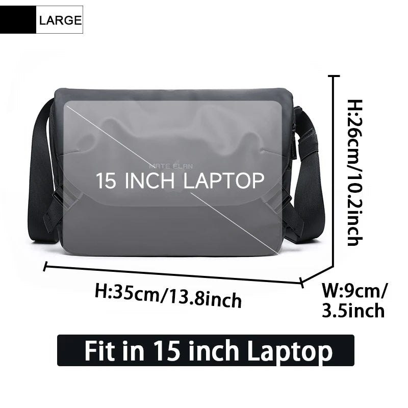 Waterproof Minimalist Men's Crossbody Messenger Bag for Travel