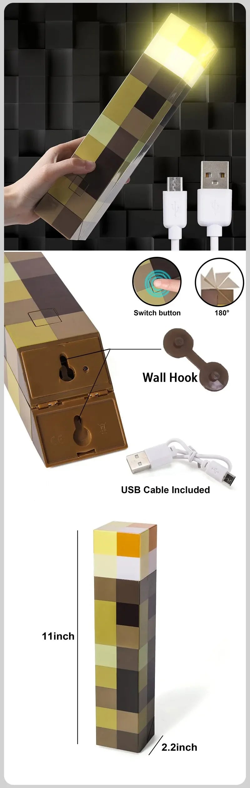 Color Changing LED Night Light | Fun USB Charging Decorative Light
