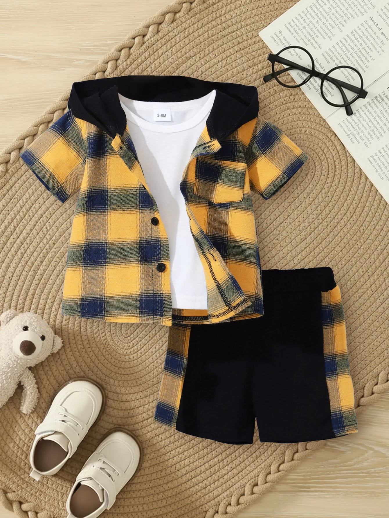 Baby Toddler Yellow Plaid Two-Piece Set | Charming Summer Outfit