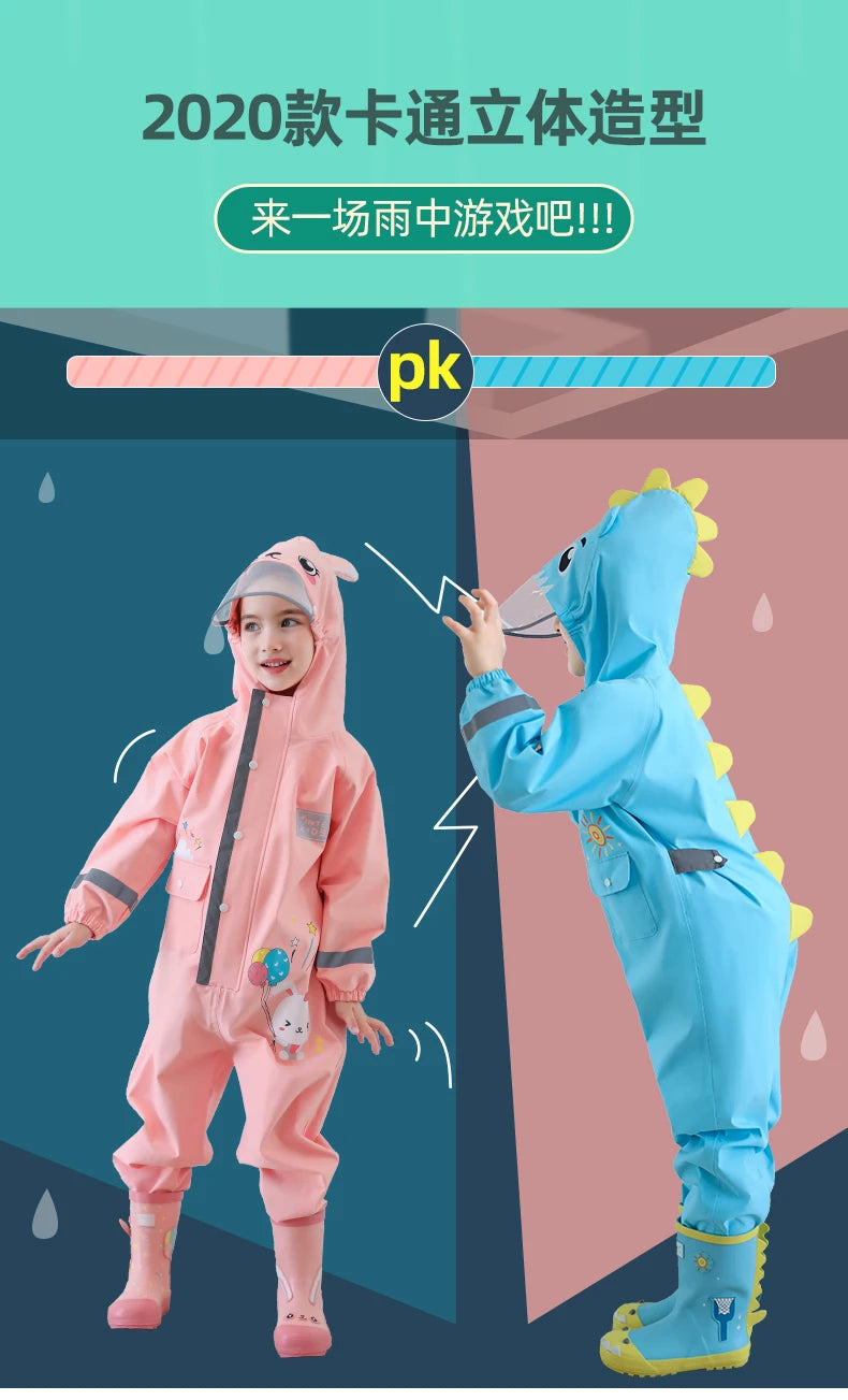Kids Waterproof Dinosaur Raincoat | Perfect for Boys & Girls