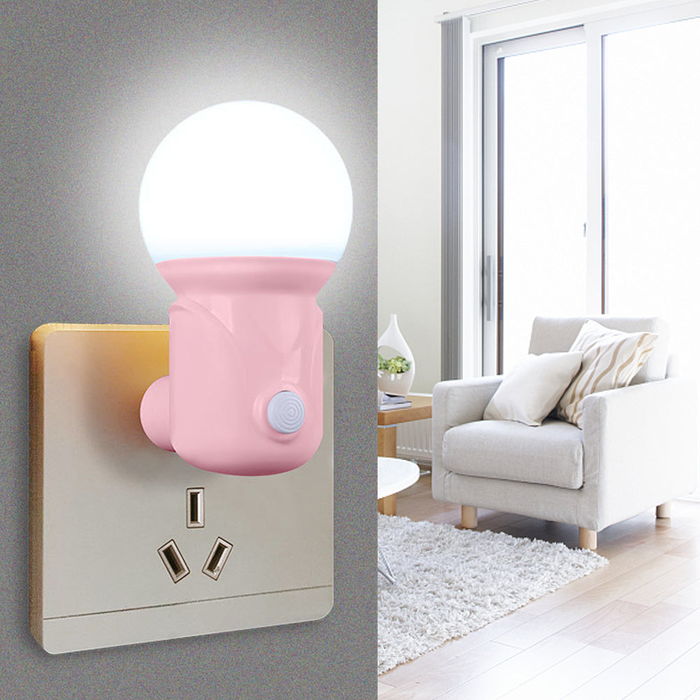 Luz nocturna LED enchufable | Iluminación blanca cálida y brillante ajustable