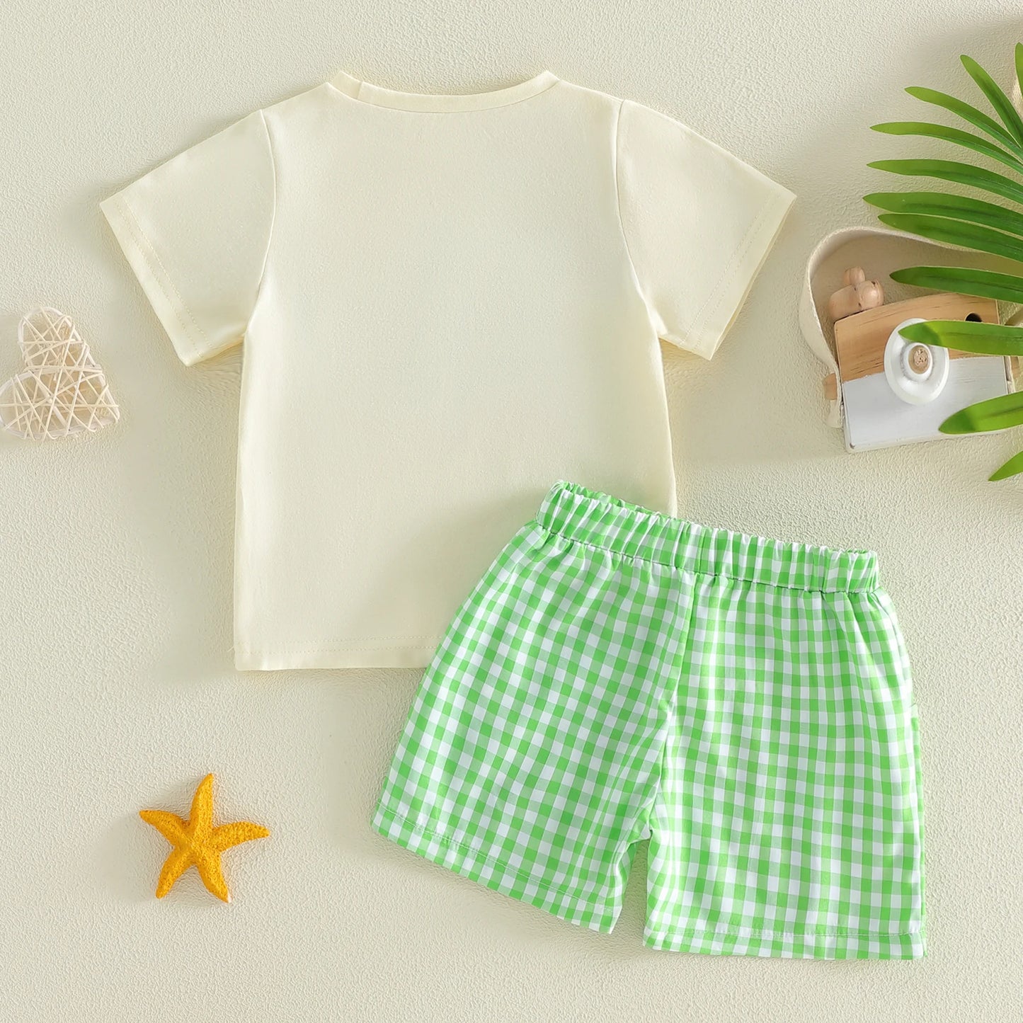 Boys Summer Outfit Set | Casual Short Sleeve Tee & Denim Shorts