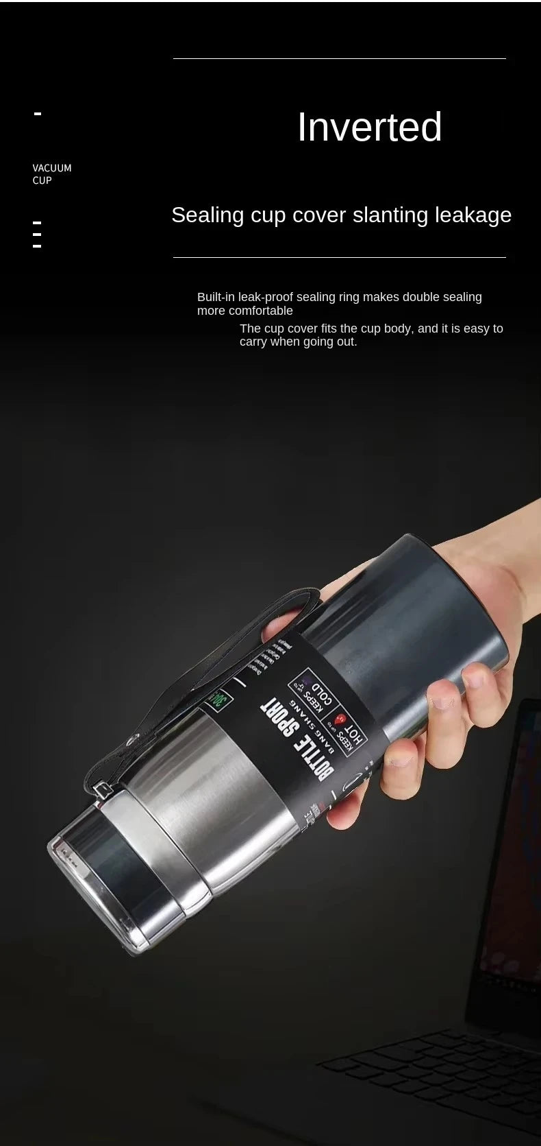 1L Stainless Steel Thermal Water Bottle | Hot & Cold Thermos Flask