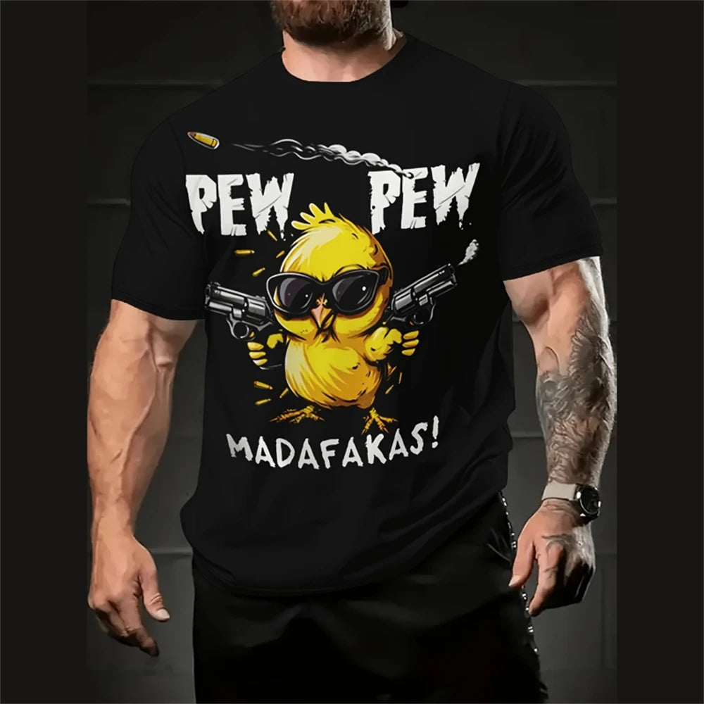 Funny Cartoon Men's T-Shirt | Casual Summer Streetwear