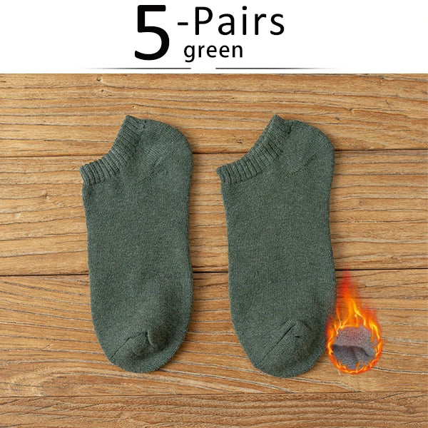 Men's Thick Thermal Ankle Crew Socks | Cozy Winter Essentials