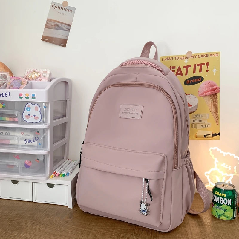 Stylish Waterproof College Backpack | Trendy Laptop School Bag