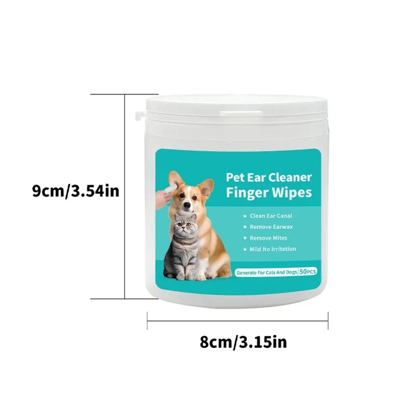 Disposable Pet Ear Cleaning Wipes | Convenient Ear Care for Pets