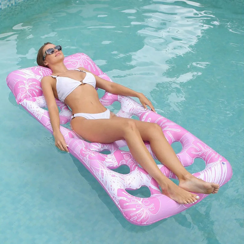 Inflatable Pool Float Raft Lounge | Comfortable Floating Mat