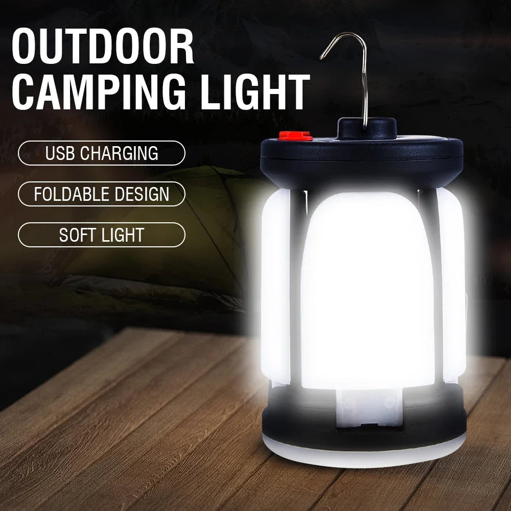 Linterna de camping LED recargable | Luz de tienda de campaña portátil 3 modos