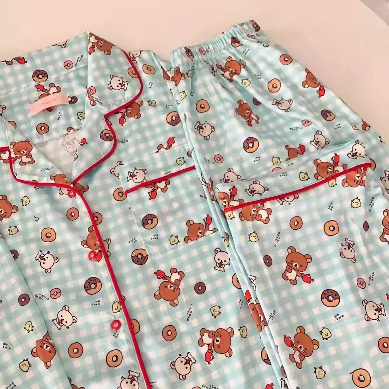 Cute Cartoon Pajamas Set for Couples | Plus Size Flannel Homewear