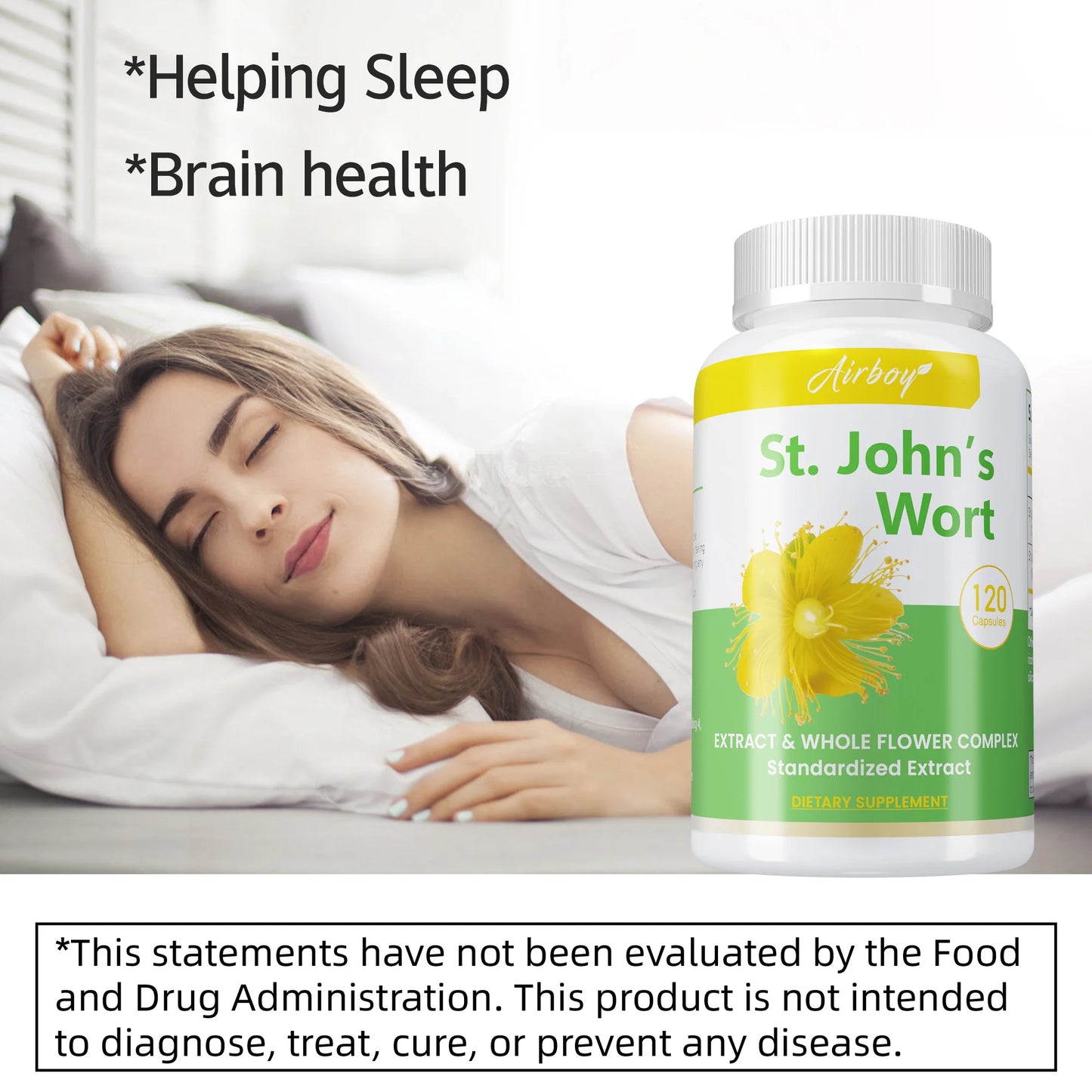 St. John's Wort Capsules | Boost Mood, Relieve Stress & Enhance Cognition