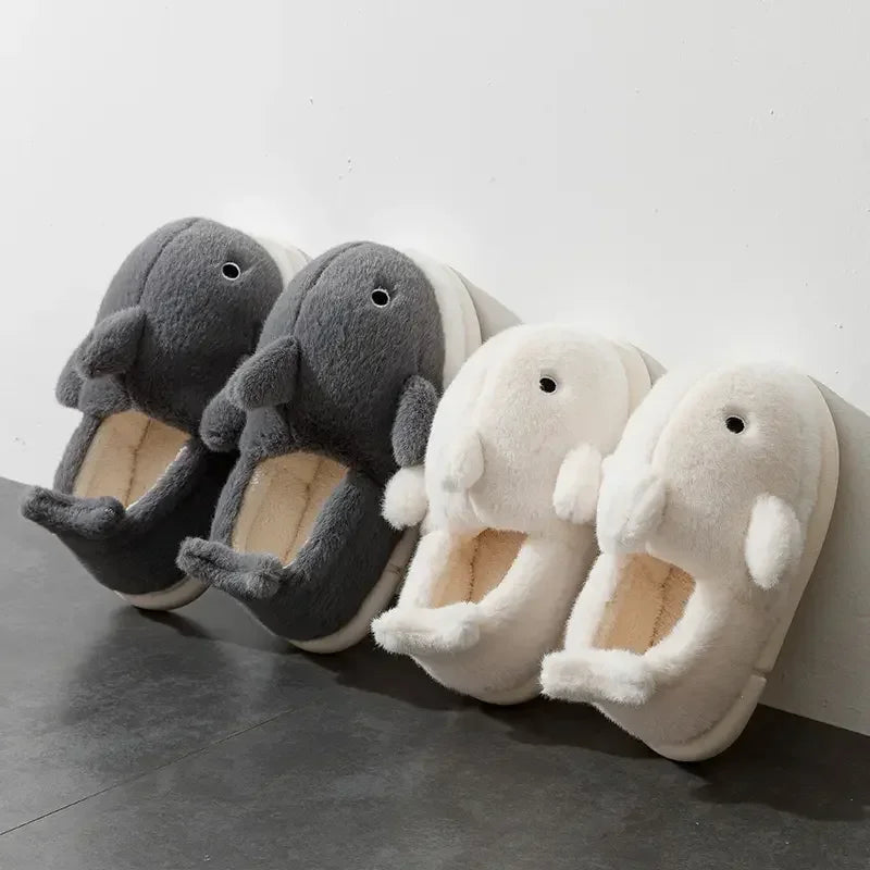 Cozy Shark Pattern Home Slippers for Men & Women | Warm Comfort