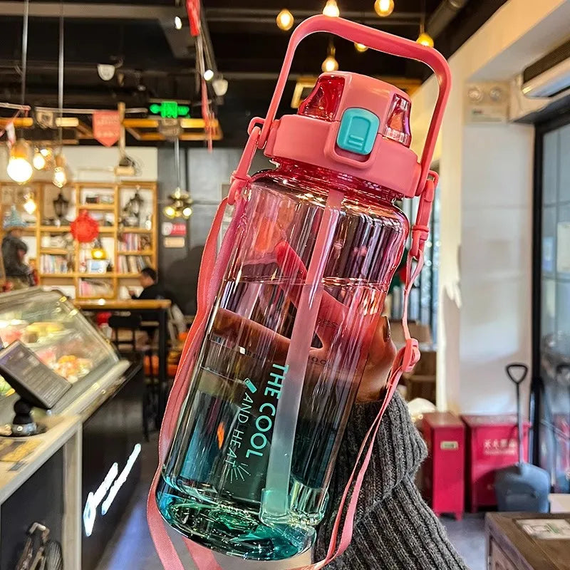 1.5/2 Liter Portable Water Bottle | BPA Free Sports Bottle with Straw