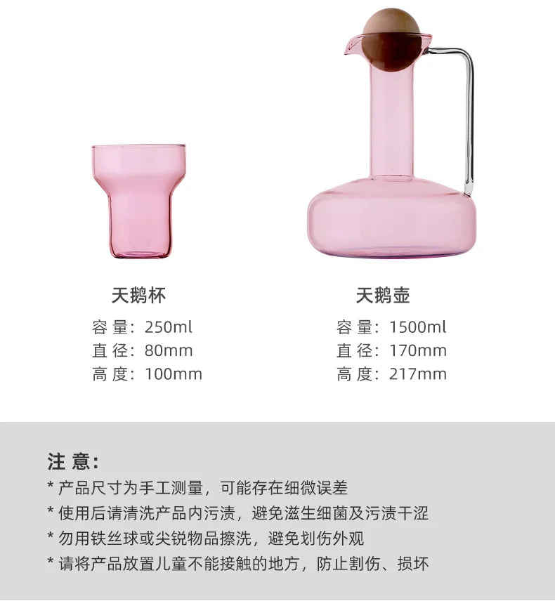 1500ml Nordic High-Temperature Glass Kettle | Creative Juice Set