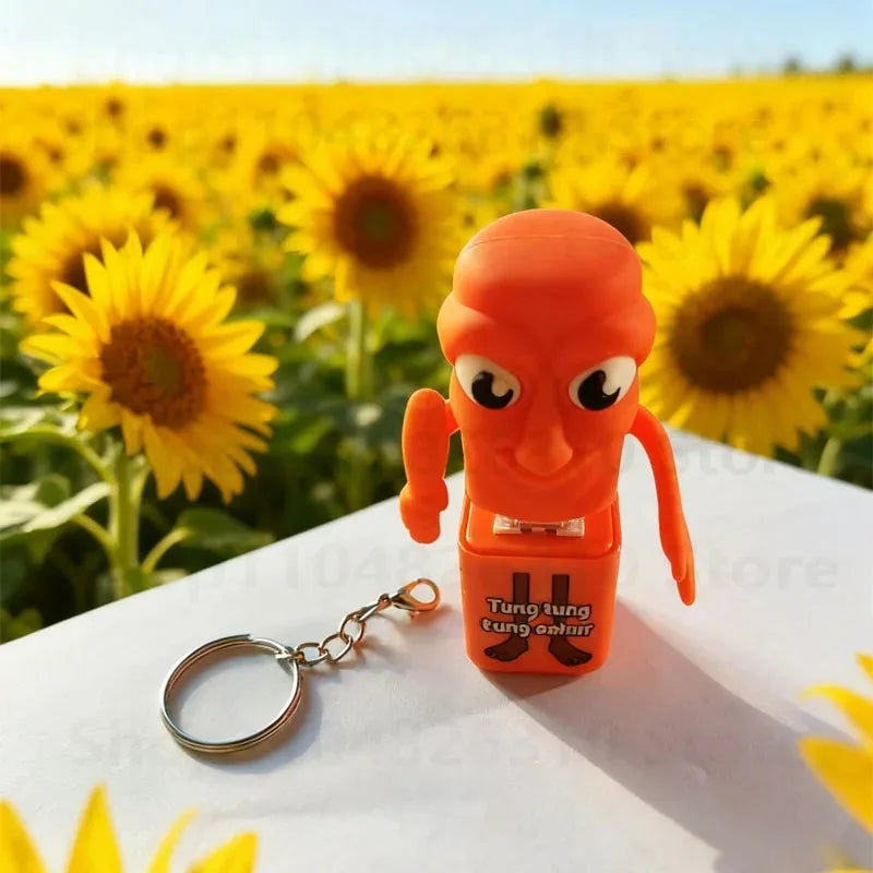 Wooden Stick Man Keychain Pendant | Fun Anime Decor Gift Toy