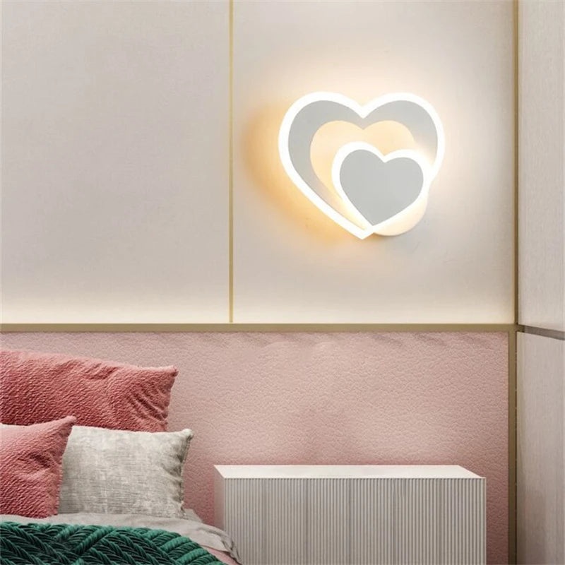 LED Heart-Shaped Wall Lamp | Modern Love Lighting for Home