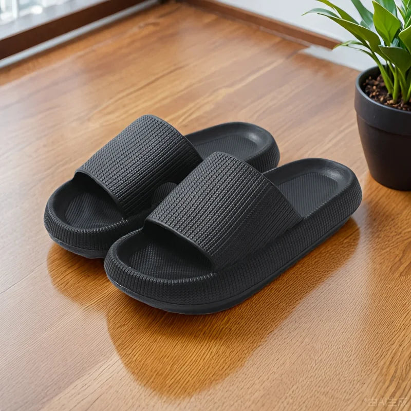 Thick-Soled Cool Indoor Slippers for Couples | Summer Comfort