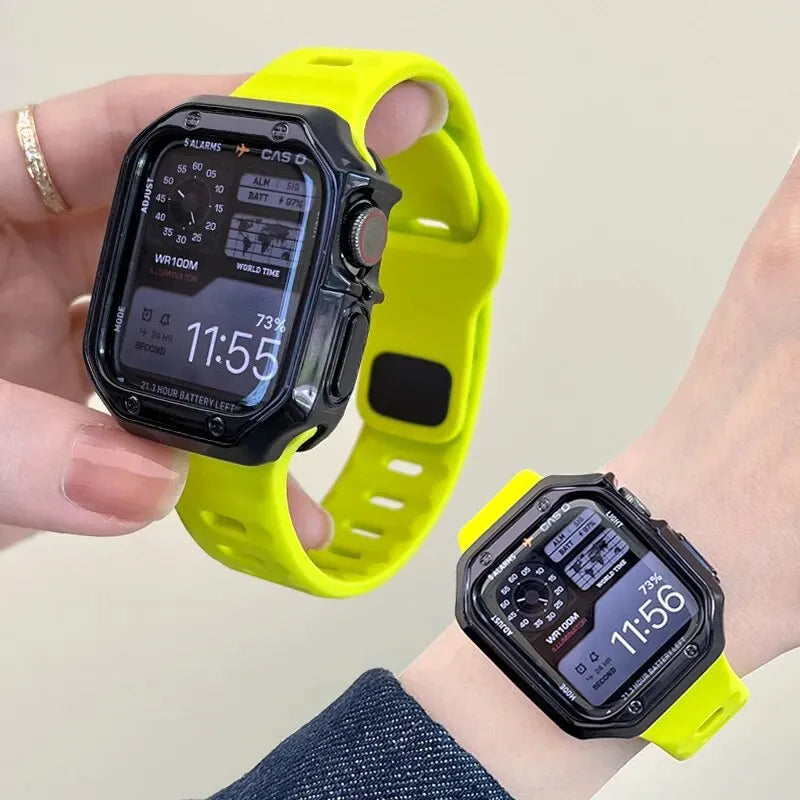 Soft Silicone Sport Strap & Case for Smartwatch | Comfort & Style