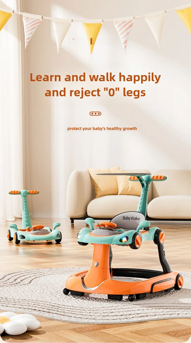 4-in-1 Multifunctional Baby Walker | Adjustable & Foldable Design
