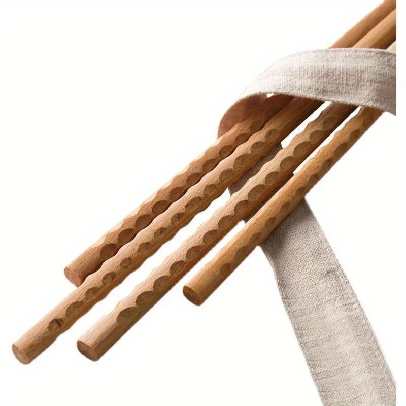 Extra Long Wooden Chopsticks | Polished Beech for Cooking & Dining